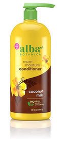 Alba Botanica More Moisture Conditioner for Dry Hair, Coconut Milk, 32 FL OZ