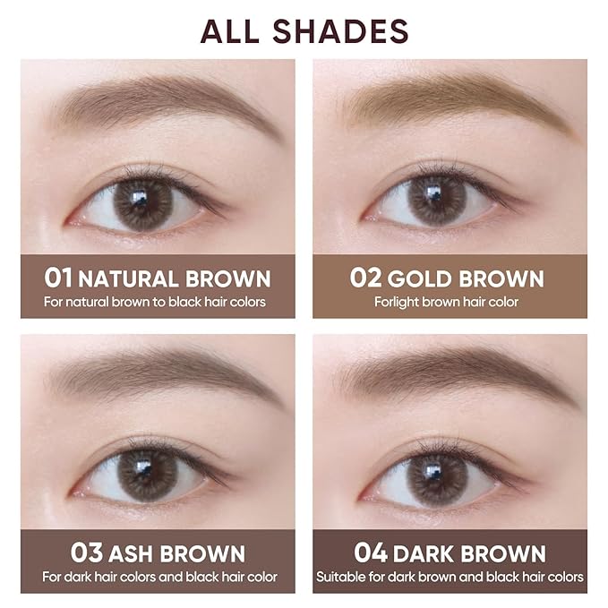 JUDYDOLL 2 IN 1 Eyebrow Mascara，Waterproof Eyebrow Makeup for Natural Feathered Brows，Smooth Clump-Free Formula, Natural, Long-Lasting, for Beginners (03 Gray Brown)