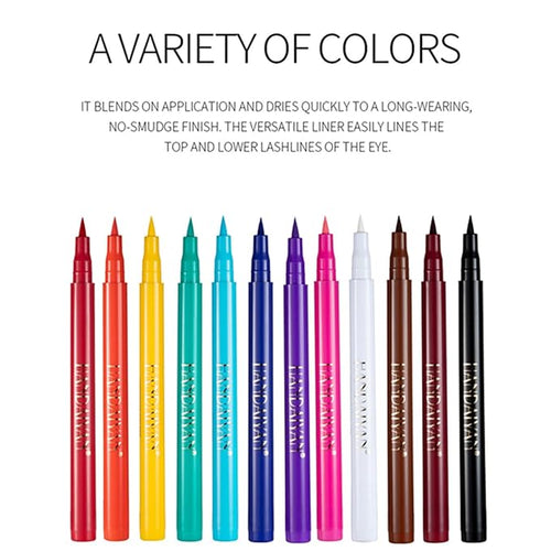 12 Colors Matte Liquid Eyeliner Set, Colorful Neon Eyeliner Pencil Rainbow Waterproof Long Lasting Matte Colorful Milti-Functional Eyeshadow Pen Mother's Day Eye Makeup Gifts for Women