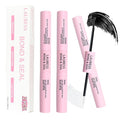 Lash Bond and Seal Waterproof 2Pcs LAUBESS Lash Glue for Eyelash Clusters 2 in 1 Lash Cluster Glue Adhesive Eyelash Glue Home Use Strong Hold 72H 10ml*2