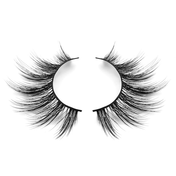 DYSILK Mink Lashes Fluffy Eyelashes - Fluffy Lashes 10 Pairs 6D Wispy Lashes Eye Lashes Pack Lashes Natural Look Reusable Mink False Eyelashes Wispy Fluffy Cat Eye Lashes | 17mm