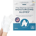 4 Pairs Cottonnerie Original Cotton Gloves for Dry Hands Sleeping, Moisturizing Gloves Overnight, Hand Moisturizer Gloves, Moisture Gloves for Dry Hands Overnight, Sleeping Gloves, Small