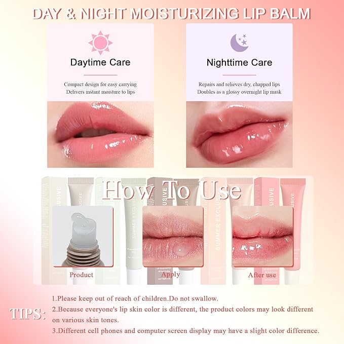 Summer Butter Tinted Lip Balm, Moisturizing and Hydrating, Natural Glow Non-Sticky Transfer-Proof, Nourishing for Dry Lips, Lip Care with ultra-smooth formula for Women (#Cake, 1Pcs)