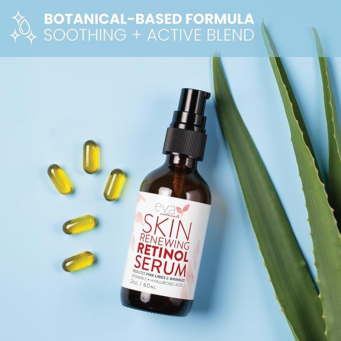 Retinol Serum for Face with Hyaluronic Moisture Complex Lightweight Night Serum for Smoother, Radiant-Looking Skin | Helps Minimize the Appearance of Fine Lines & Uneven Tone 2 oz 2 Pack