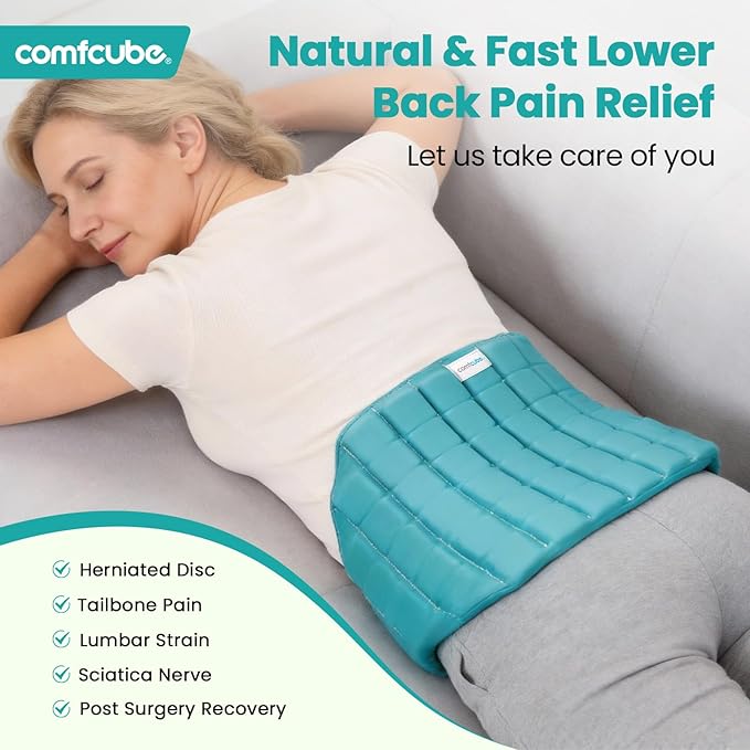 Ice Pack for Back Pain Relief, 2 Hours Long Lasting Cold Reusable Lower Back Ice Wrap, FSA Eligible, Flexible Cold Pack for Lower Lumbar Pain, Sciatica, Herniated Disc, Surgery Recovery