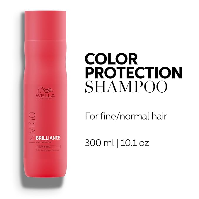 Wella Professionals Invigo Brilliance Shampoo | For Fine/Normal Colored Hair | Intense Color Protection & Maintains Vibrancy | 10.1 Fl Oz