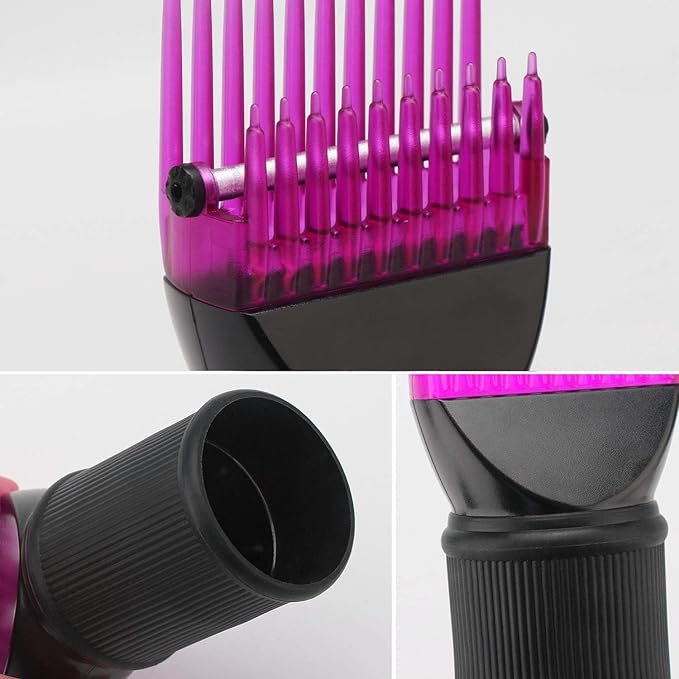 Segbeauty Blower Dryer Comb Attachment, Hair Dryer Concentrator with Brush Attachments for 1.57-1.97" Nozzle, Professional Salon Hairdressing Styling Tool for Straightening Wavy Natural Curly Hair