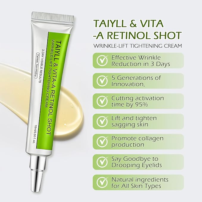 Botoxmix &Vita-A Retinol Shot Cream,Retinal Shot Tightening Booster, Retinol Anti-Wrinkle Cream, Anti-Aging, Reduces Fine Lines, Wrinkles & Crow’s Feet, Pore Minimizer, Firmer Skin