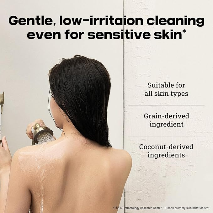 Karl&Hans Hydrating Body Wash, Korean Rice-Derived PDRN & Ceramide, Refreshing Cleanser, Skin Barrier Support, Non-Drying, with Coconut-Derived Moisturizers, 16.9 fl oz (Pack of 2, Mellow Coconut)