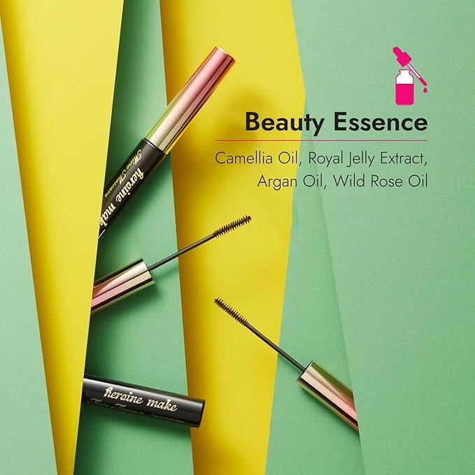 KISSME Heroine Make Micro Mascara Advanced Film EX, Enhance every lash with an Ultra-fine brush type, Black
