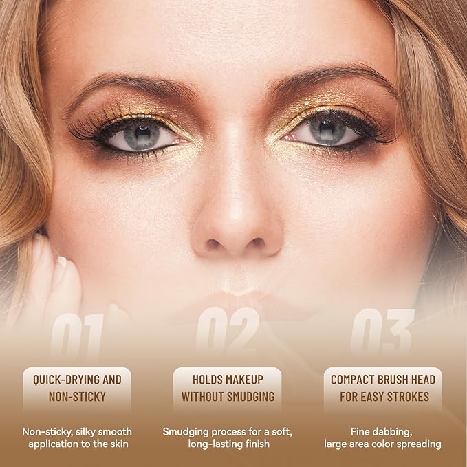 Liquid Eyeshadow, Long-Lasting Matte/Pearlescent eyeshadow, Cut Crease Eyeshadow Gel, High-Pigmented for Bold Eye Makeup, for day-to-night transitions (Twinkle, Pearl)
