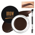 Eyebrow Pomade Kit with Dual-Ended Brush, Long-Lasting Waterproof Brow Pomade, High Pigment & Smudge-Proof Formula, Easy to Blend for Natural Defined Brows – Ideal for Women & Beginners #03 Dark Brown