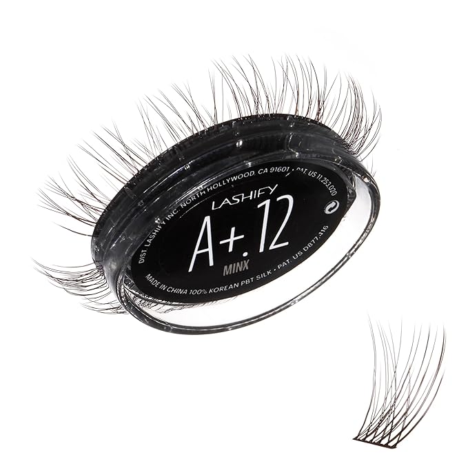 Lashify Amplify Plus+ 12mm Eyelash Extensions Refill in Minx Color, Easy DIY False Lashes for the Most Delicate, Natural and Long Lasting Look