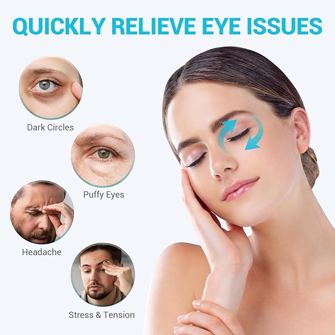 Comfytemp Cold Gel Eye Mask, Cooling Eye Ice Pack for Puffiness, Reusable Cold Compress Freeze Sleep Mask for Puffy Eye, Dry Eyes, Sinus Pressure, Migraine Relief, 2 Temp Side, 1 Pcs
