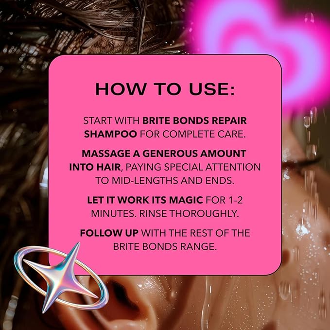 Brite Bonds Repair Conditioner with Peptides - Reverse All Types of Hair Damage & Enhance Shine with Nourishing Oils - Vegan Cruelty-Free Salon Grade - Pairs with Bonds Shampoo (6.76 Fl Oz)