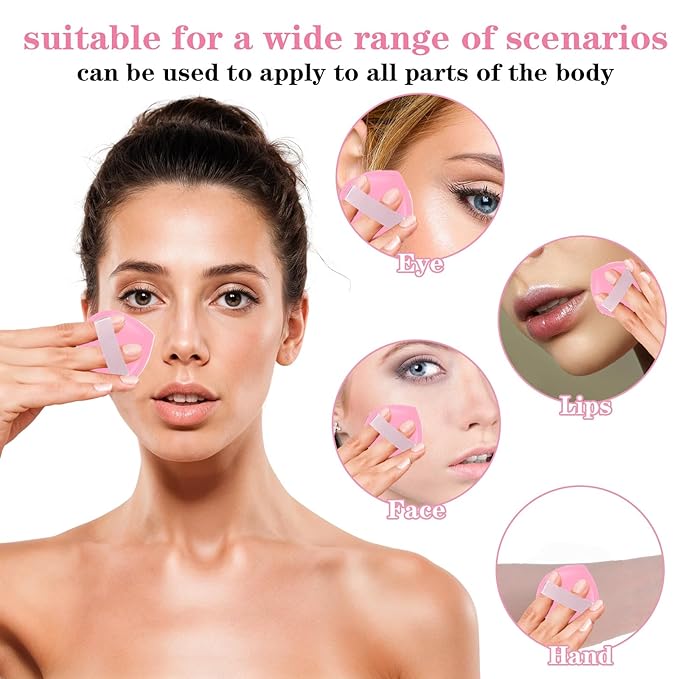 Ymapinc 5Pcs Makeup Sponges for Foundation,Cushion Foundation Puff for Natural and Easy Makeup Soft Reusable Foundations Sponge for Liquid, Pink