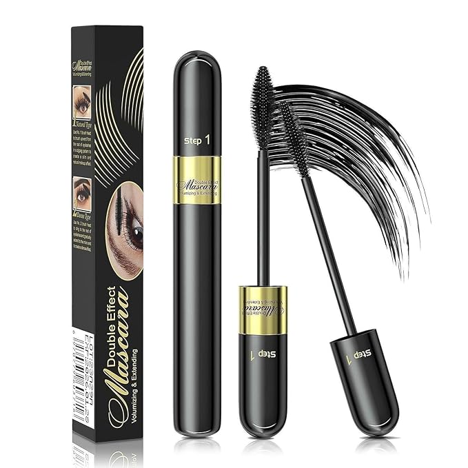 Mascara Volume and Length - Waterproof Mascara Black, Long-Lasting Formula Curling & No Clumping Liquid Lash Extensions, Tubing Mascara for Older Women Smudge-Proof Mothers Day Gifts