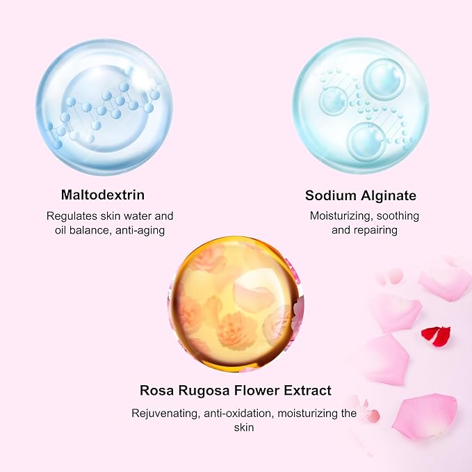 YMEYFAN Jelly Mask for Facial Professional - Bulgarian Rose Smooth Face Mask Skin Care, Hydrated Nourished Jelly Mask Powder, Gel Peel Off Mask for DIY Spa Salon, 17.6Fl Oz