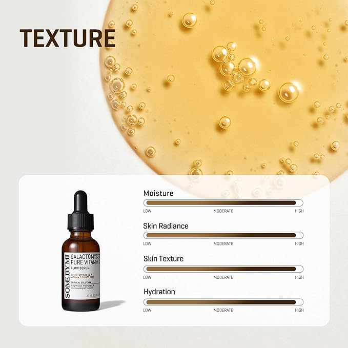 SOME BY MI Galactomyces Pure Vitamin C Glow Serum - 1.01Oz, 30ml - Korean Vitamin C Face Serum for Glow Glass Skin - Dark Spot Correcting Ampule with Brightening and Elasticity Care - Korean Skin Care