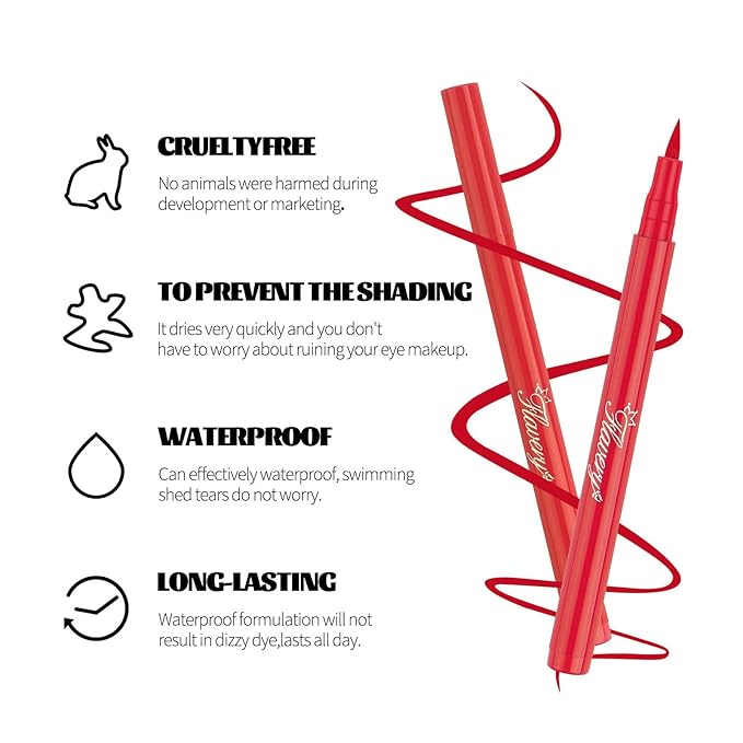 12 Colors Liquid Eyeliner Set, Colorful Neon Eyeliner Pencil Matte Colored Pen Waterproof Long Lasting Pigmented Rainbow Eye Liner Halloween Christmas Makeup Gift Kit for Women (multcolor)