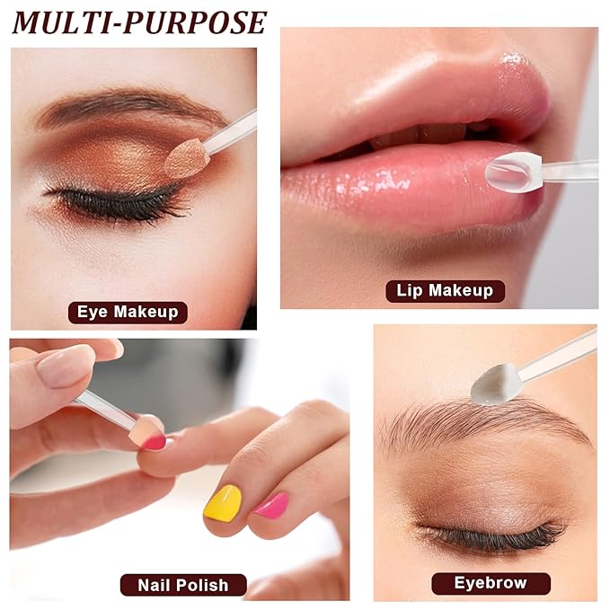 500pcs Eyeshadow Applicators Sponge Tip Eye Shadow Brush Disposable Chrome Sponge for Nail Chrome Brush Applicator Powder Brushes Make up Applicators Double Sided Sponges Foam for Women Girls