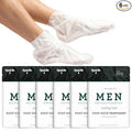 Spa Life Men's Cooling Mint Foot Repair Balm and Moisturizing Socks Set - Revitalizing Hydrating Foot Mask for Soothing Tired, Achy Feet and Softening Dry, Cracked Skin One Size Fits Most- 6 Pairs