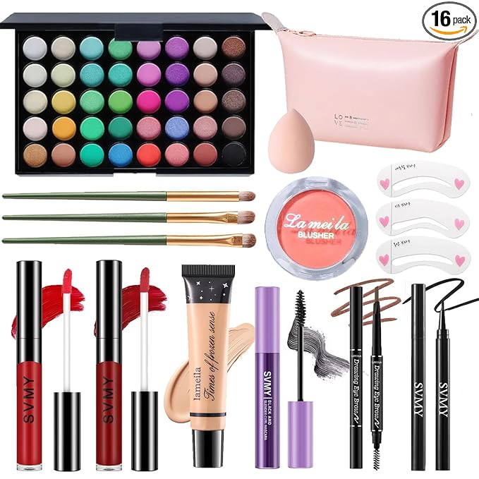 Makeup Set for Women, Makeup Full Kit for Beginners & Professionals, Travel Makeup Set for Teens & Adults, Makeup Gift Set for Girls, Eyeshadow Palette, Lip Gloss, Face & Eye Make up