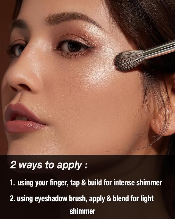 Glitter Eyeshadow Single, Ultra-Fine Sparkling Diamond Shimmer, Long-Lasting Sheer Eye Makeup, Crease-Proof & Buildable Eye Shadow Topper (12# Galaxy Sliver Shimmer)