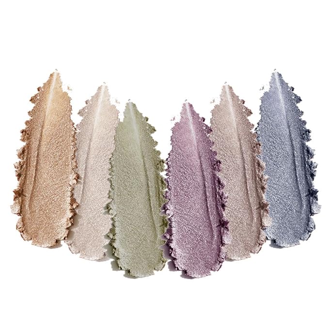 Neutral Brown Gold Shimmer Eyeshadow Palette, 6 Color High Pigment Blendable Glitter Eye Shadow Makeup for Older Women, Lightweight Travel Friendly, Suitable for All Eye Shapes, Daily Glam Look 01#