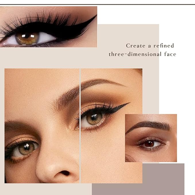 HOSAILY 4 in 1 Matte Nude Eyeshadow Palette, Neutral Taupe Brown Eye Shadow for Older Women, Highly Pigmented Blendable Powder Eyeshadow Makeup, paleta de sombras de ojos
