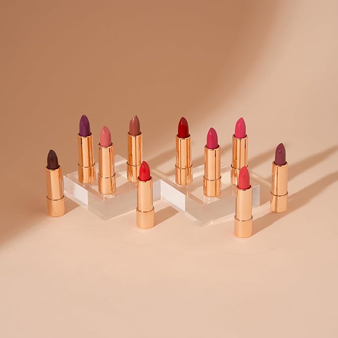 YENSA Vibrant Silk Hydrating Lip Stick - Long Lasting Lipstick with Hyaluronic Acid, Vitamin E & Super Oils - High Pigment Color & Semi Glossy Finish - Moisturizing Formula - Fire (0.12 oz)