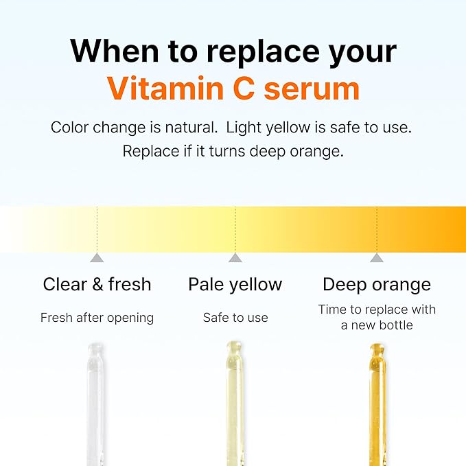 DearKlairs Vitamin C Serum – Korean Brightening Daily Serum with 5% Pure Vitamin C, EGF Peptides & Niacinamide, for Even Skin Tone, Dark Spot Care, Sensitive Skin, 1.18 Fl Oz