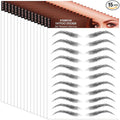 YUXIANLB 15 Sheets Waterproof Eyebrow Tattoo Fake Eyebrows Sticker 4D Hair-Like Eyebrow Tattoos Stickers Temporary Eyebrows Tattoo For Women Long-Lasting Eye Brow Christmas For Makeup Beginner