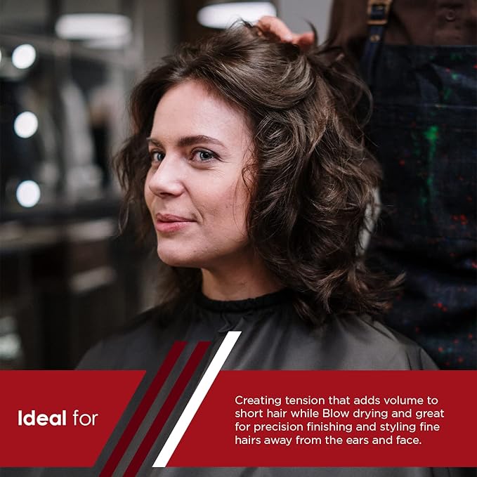 Spornette Mini Styler Boar Bristle .75 inch Round Brush (#HB-2) for Blowouts, Volume, Styling, Finishing, Curling & Setting Short, Curly, Wavy, Straight, Thick, Normal or Thin Hair on Men & Women
