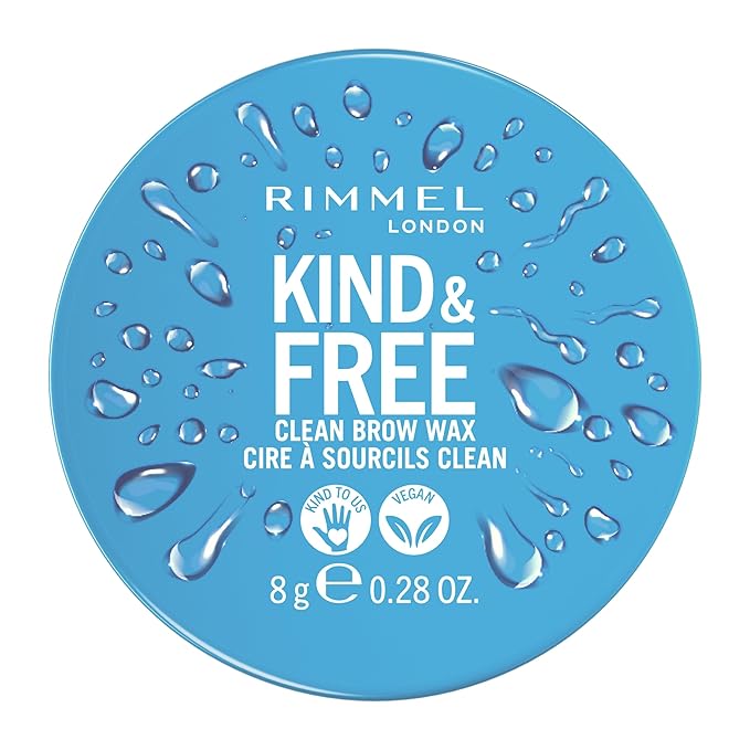Rimmel London Kind & Free, Clear, Brow Wax, Easy to Apply, Long-Lasting Hold, No Flaking, No Residue, Lifted Brows, 0.28oz