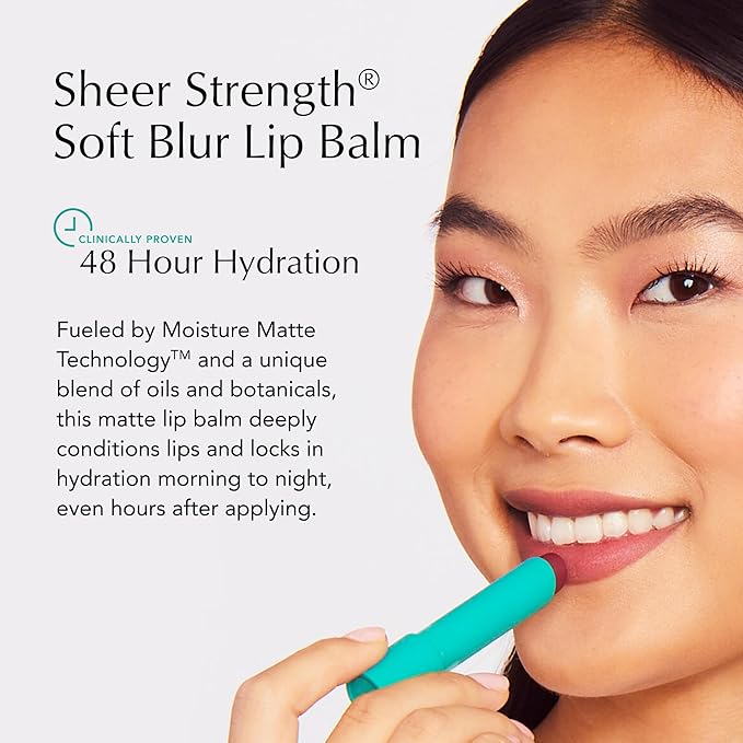 Thrive Causemetics Sheer Strength Soft Blur Lip Balm, Everyday Makeup Essential for Women, Lightweight & Creamy Lips Balm, Long Lasting Hydration, Vegan, Shade Neha (Soft Cherry)