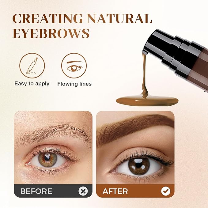 Longwear Waterproof Tinted Brow Gel, 2026 New 3D Eyebrow Gel Smudge-proof Brow Cream Makeup Kit with Brush and Eyebrow Stencils (#03 Dark Gray)
