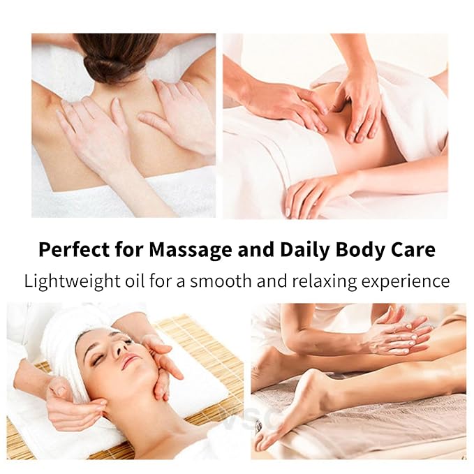 Almond Oil for Massage and Skin Moisturizing, Lightweight Hydrating Body Oil for Dry Skin, Spa Body Care Oil with Almond Extract, 200ml / 6.76 fl oz