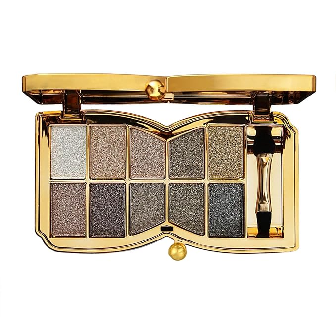 Glitter Eyeshadow Palette, 10 Colors Sparkle Shimmer & Matte Eye Shadow Highly Pigmented Waterproof Long Lasting Makeup Set (Color 5)