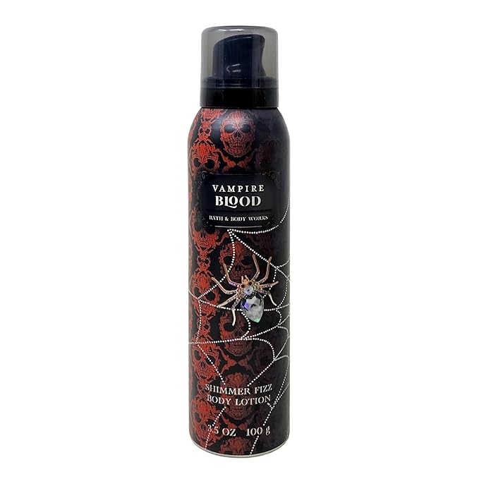 Bath & Body Works Vampire Blood Shimmer Fizz Body Lotion with a Natural Oats Sample Soap
