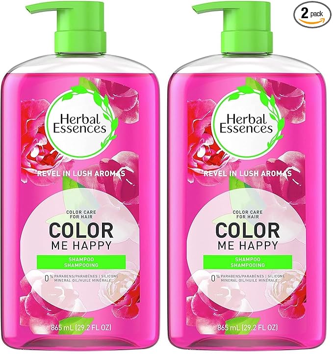 Herbal Essences Shampoo for Colored Hair, Paraben-Free, Color Me Happy, 29.2 fl oz (Pack of 2)