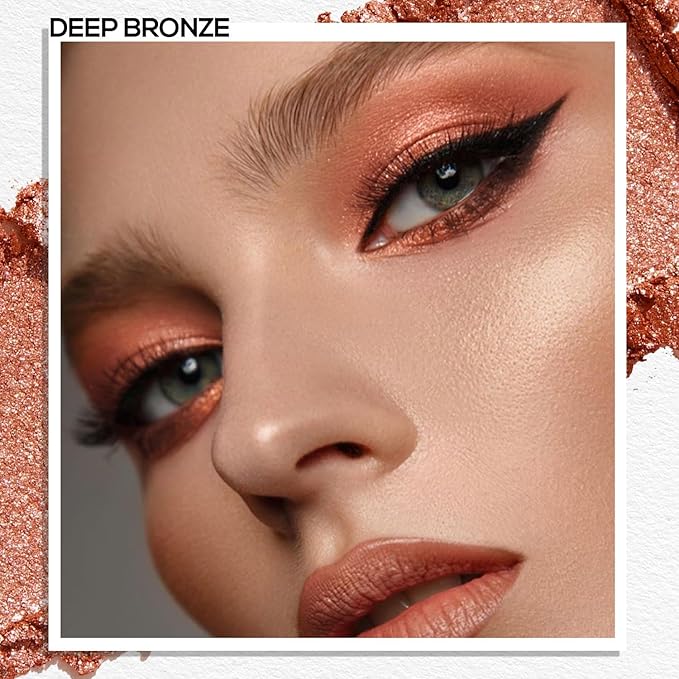 MAKI YIKA Dark Bronze Crème Eyeshadow Single Shimmer bronze Cream Eye Shadow palette for Women Color Stay Long Lasting Waterproof Eye Makeup Monochrome Eyeshadows,#18