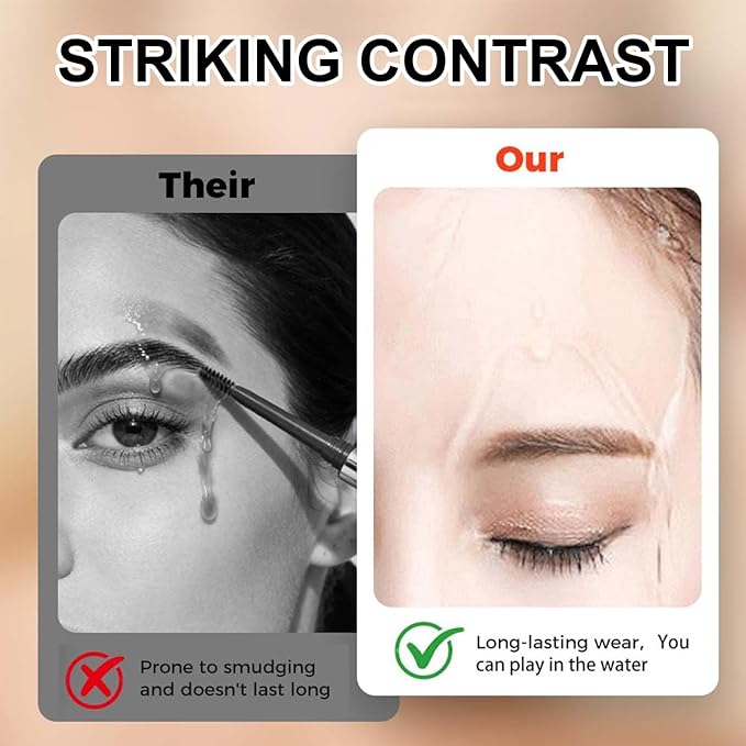 2PC Microblading Eyebrow Pencil,2026 Upgraded 4 Tipped 3D Waterproof Brow Pencil with,Micro-Fork Tip Easy to Create a Natural Makeup Look, Suitable For All day use (Light Brown)