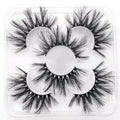 Sunniess False Eyelashes 25 mm Lashes Fluffy Wispy Volume Fake Lashes for Halloweens Cosplay Party Stage Make up Faux Mink Lashes
