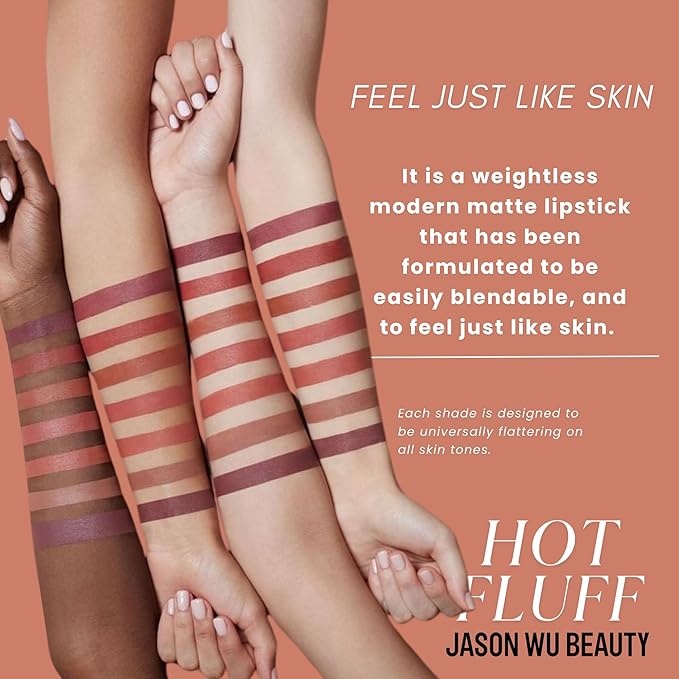 Jason Wu Beauty Hot Fluff Modern Matte Lipstick - 3-in-1 Lipstick, Blush, Shadow, 3.8g 0.134oz (Sugar Cookie, 3.8g)