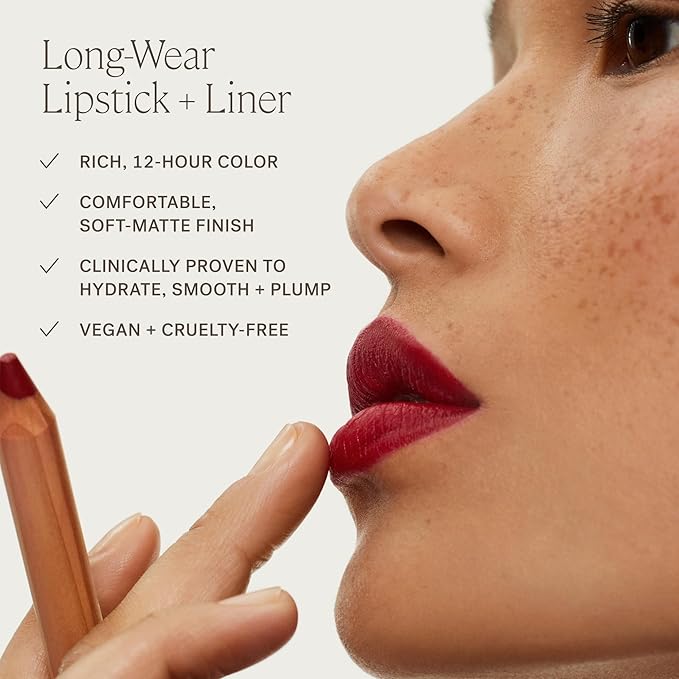 ILIA - Lip Sketch Hydrating Crayon | Hydrate, Plump, Smooth, Strengthen | Long Lasting up to 12-Hours, Bleed-Resistant, Soft-Matte | Barrier-Building, Non-Toxic, Cruelty-Free (Deco)