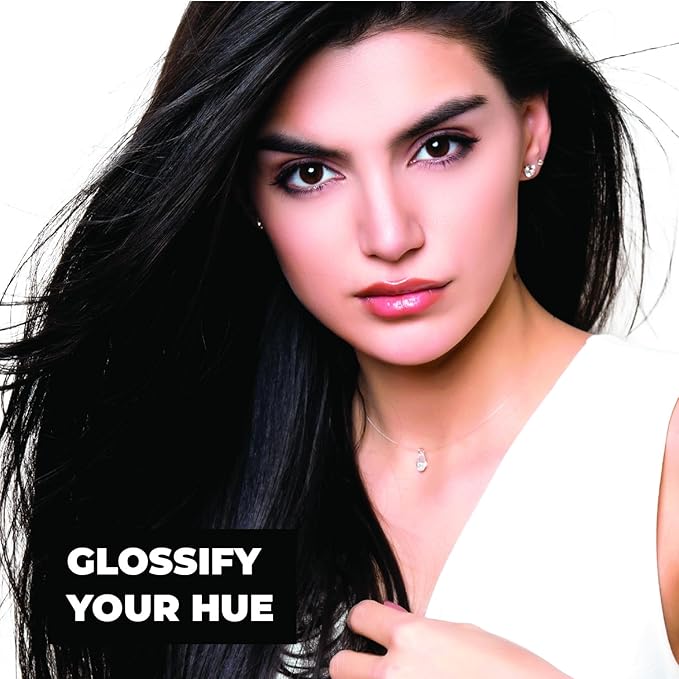 Keracolor High Shine Tinted Hair Gloss, In-Shower Hair Glaze, Sheer Color-Enhancing Glossing Treatment, Onyx, 8 Fl Oz