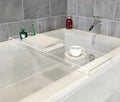 ONELUX Durable Clear Acrylic Towel Tray,Lucite Bathtub Caddy