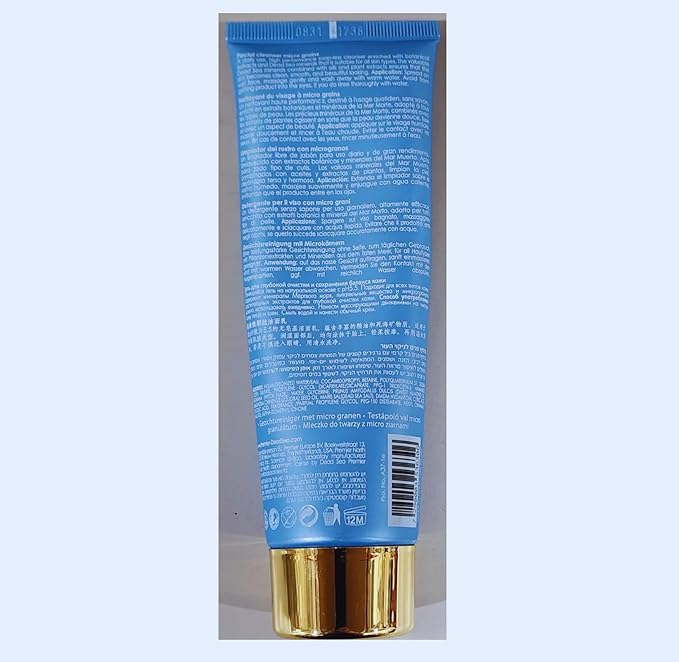 Premier Dead Sea Facial Cleanser with Micro Grains, Luxury collection foaming face wash, daily use skin care, nondrying, Skin Care with aloe vera, witch hazel, Dermatologist Tested 4.4fl oz