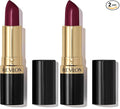 REVLON Super Lustrous Lipstick, Creamy Formula For Soft, Fuller-Looking Lips, Moisturized Feel, 477 Black Cherry, 0.15 oz (Pack of 2)